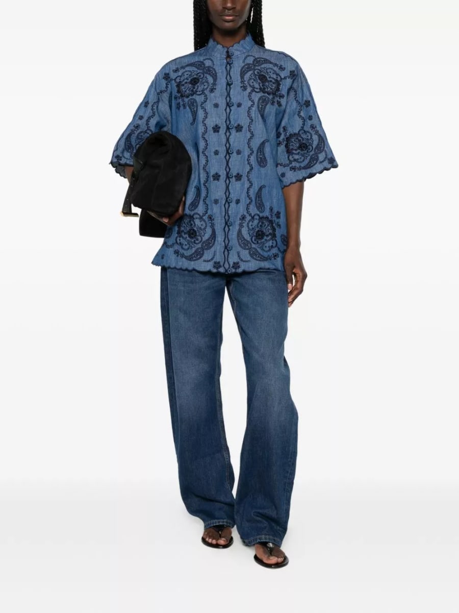 Zimmermann Camicia in denim Aster, view 5