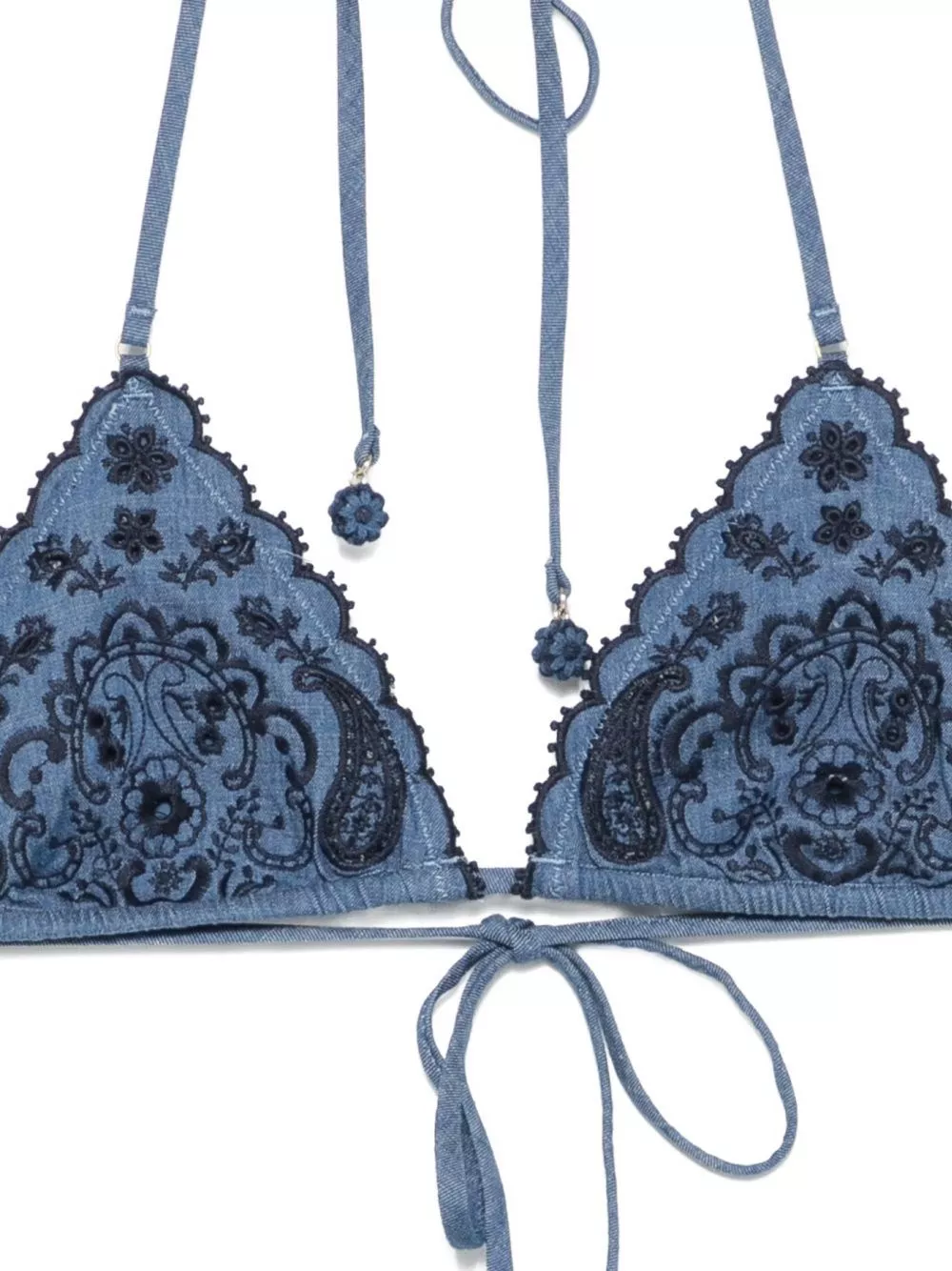 Zimmermann Set bikini in denim Aster, view 2