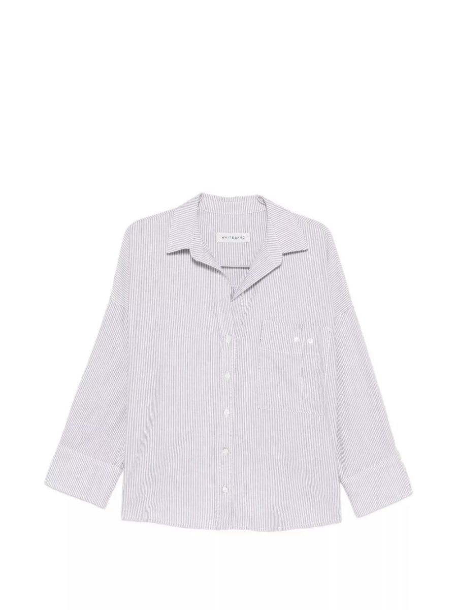 White sand Camicia a righe in cotone