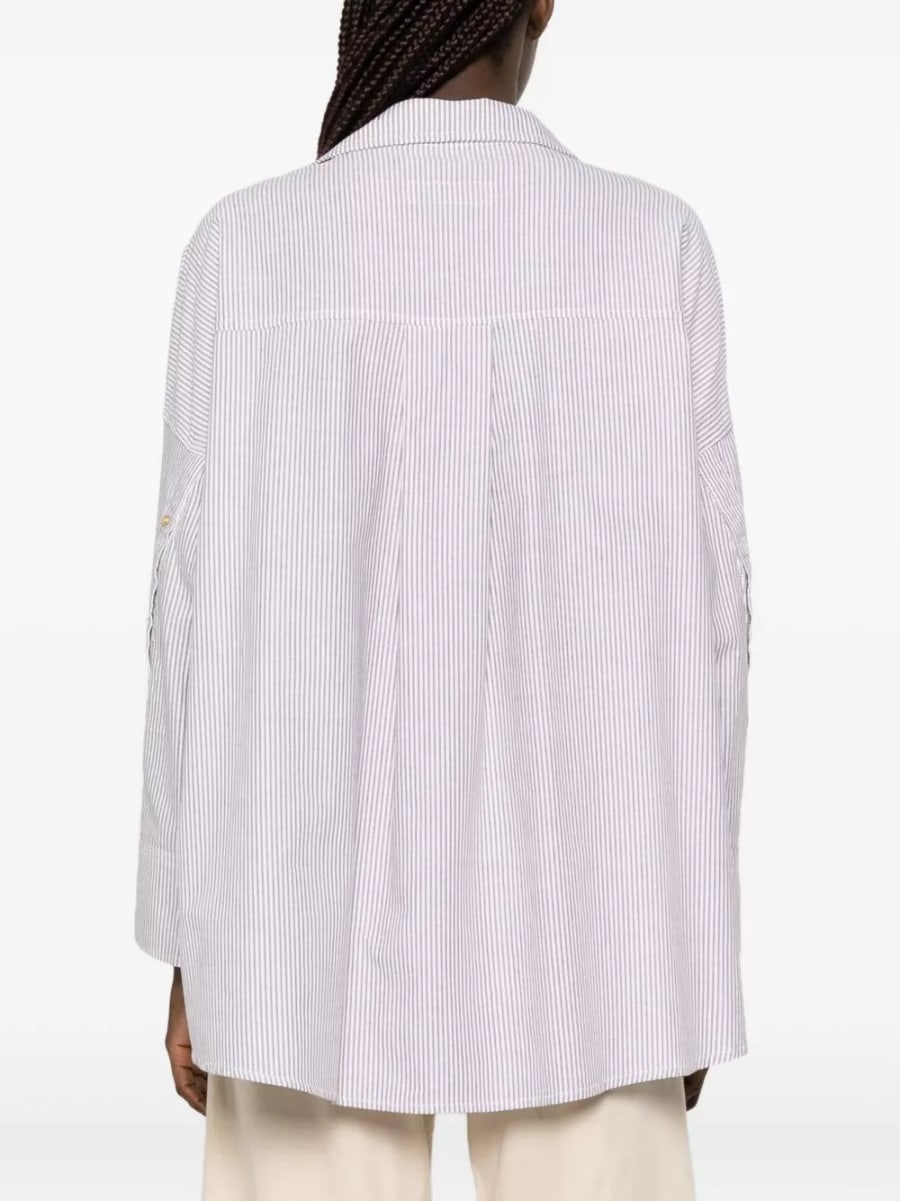 White sand Camicia a righe in cotone, view 3