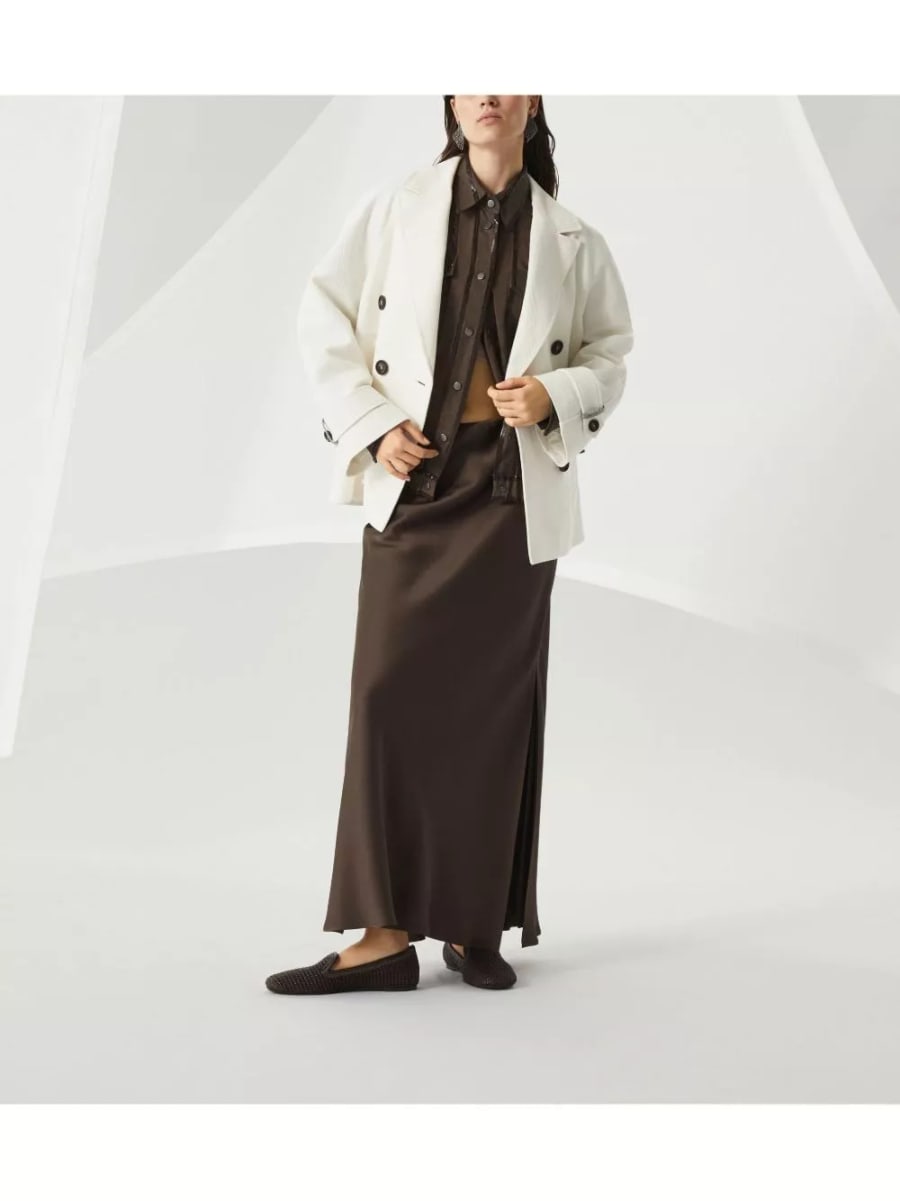Brunello Cucinelli Gonna lunga Cady, view 4
