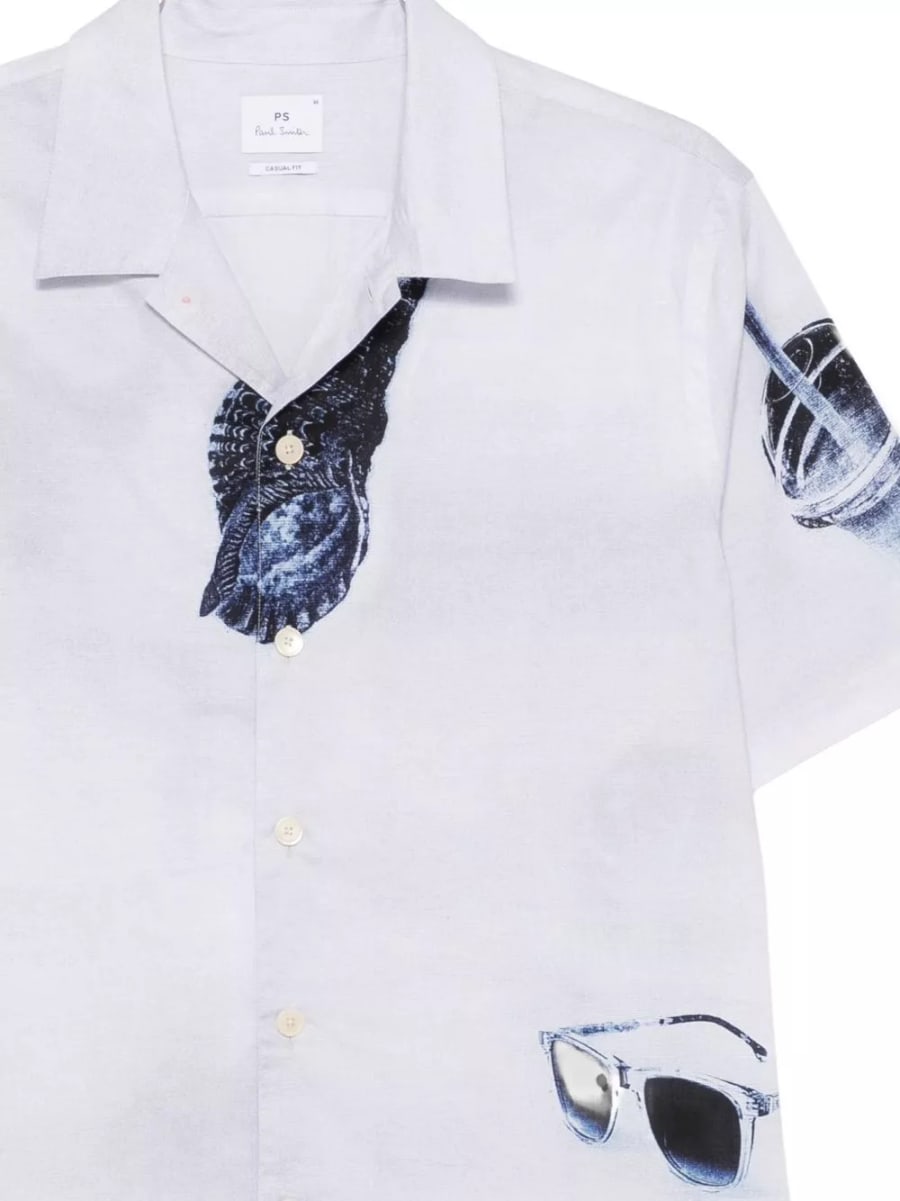 Ps paul smith Camicia in cotone Sunbleached Snaps, view 3