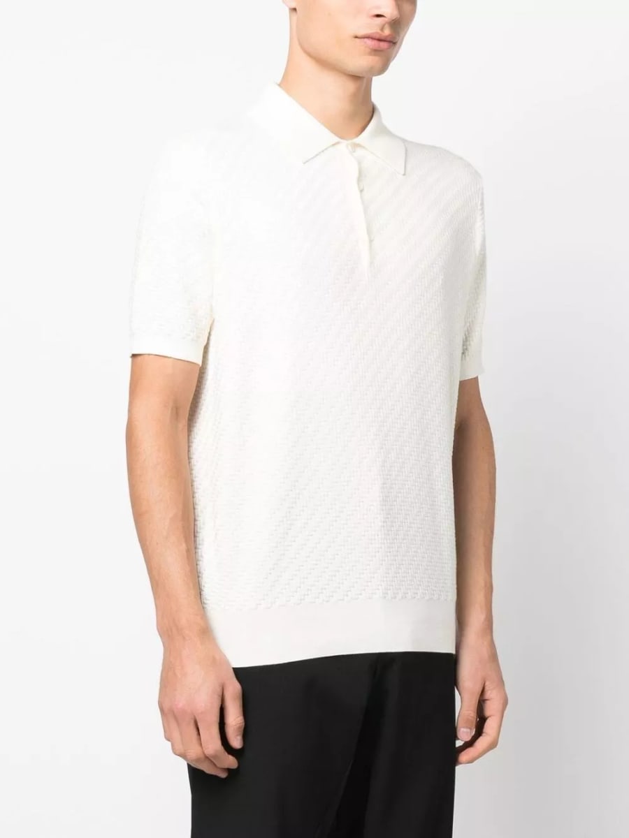 Brioni la polo in cashmere e cotone, view 2