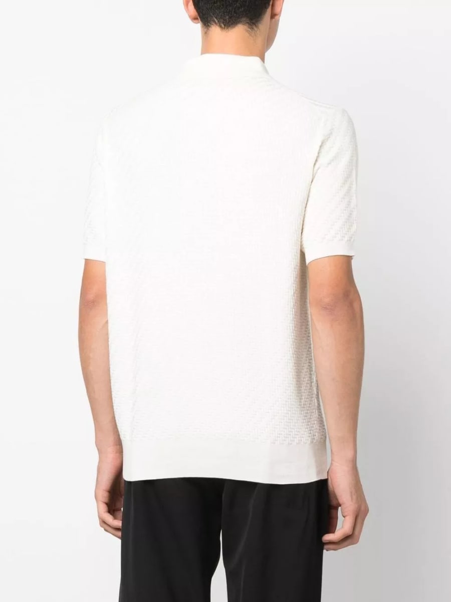 Brioni la polo in cashmere e cotone, view 3