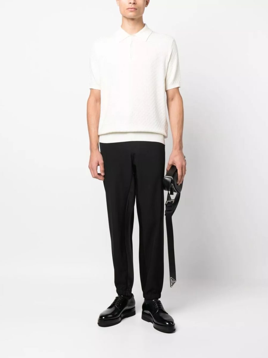 Brioni la polo in cashmere e cotone, view 5