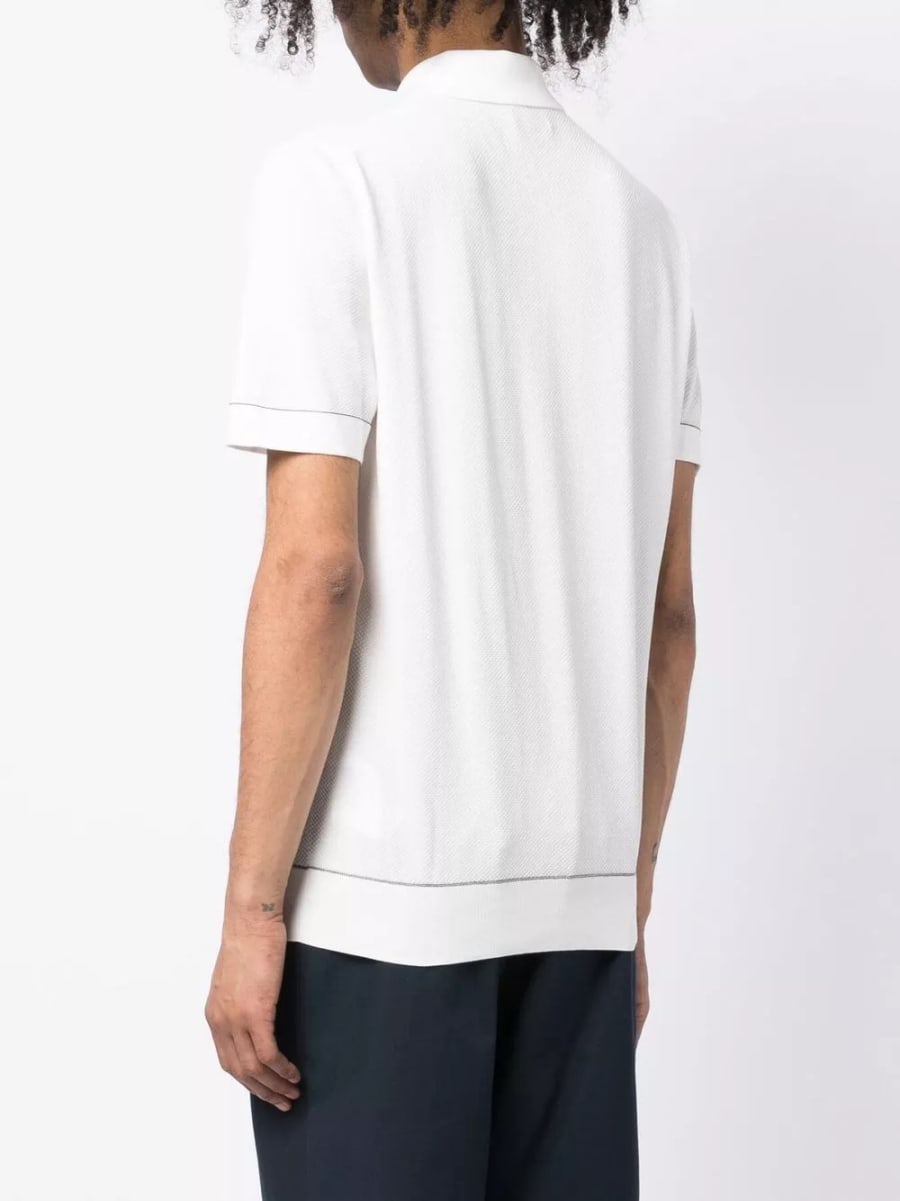 Brioni la polo in cashmere e cotone, view 4