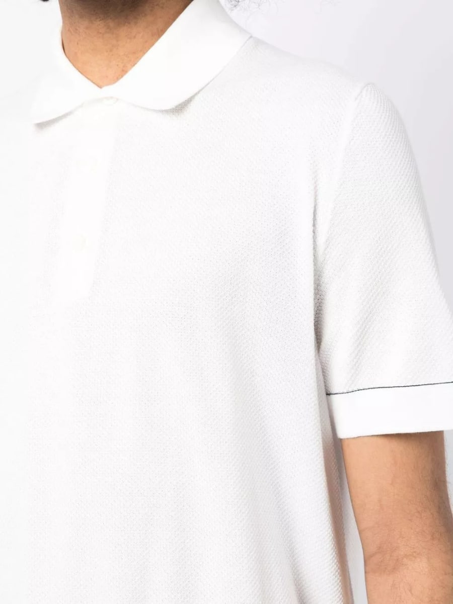 Brioni la polo in cashmere e cotone, view 5