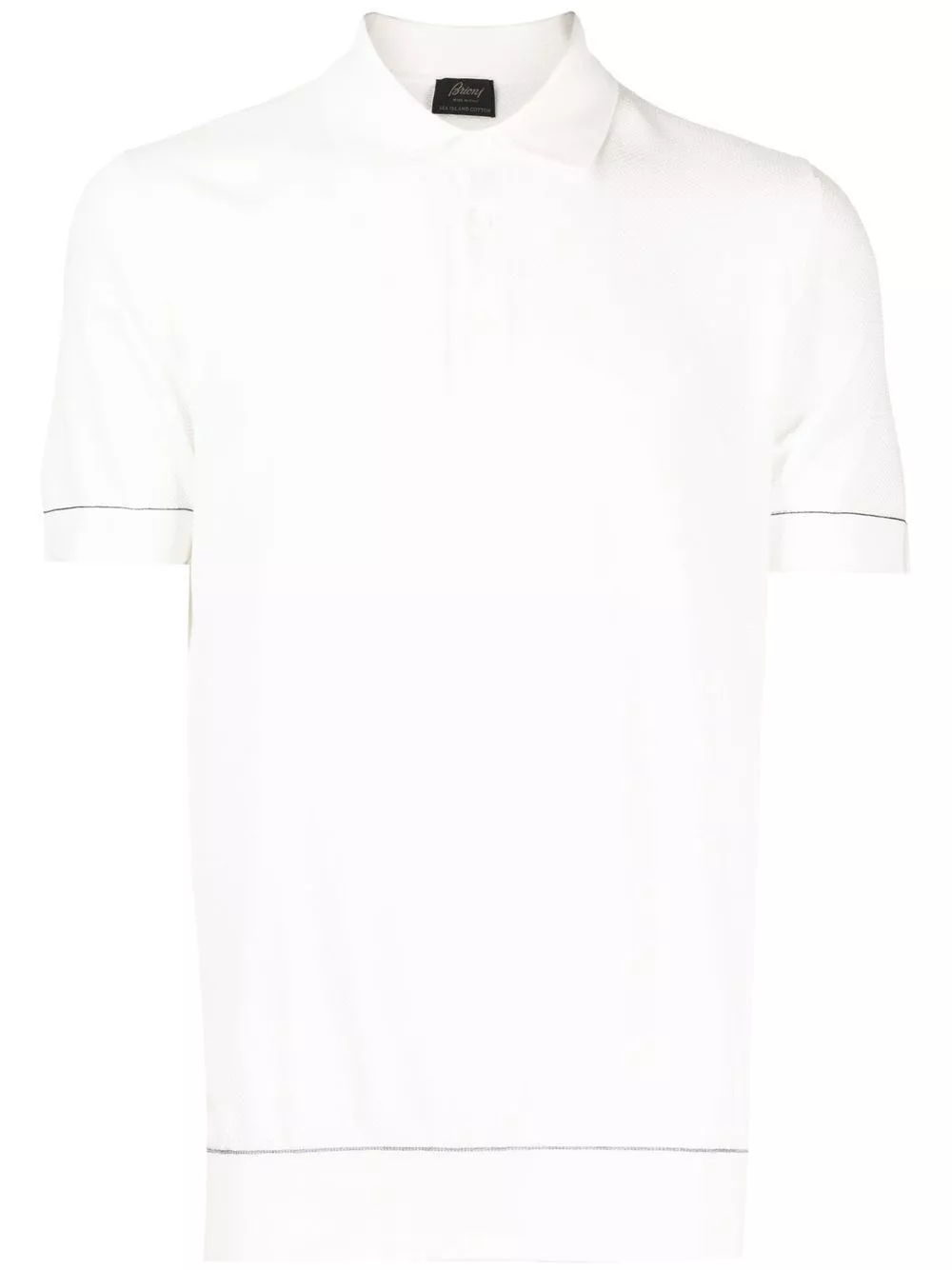 Brioni la polo in cashmere e cotone