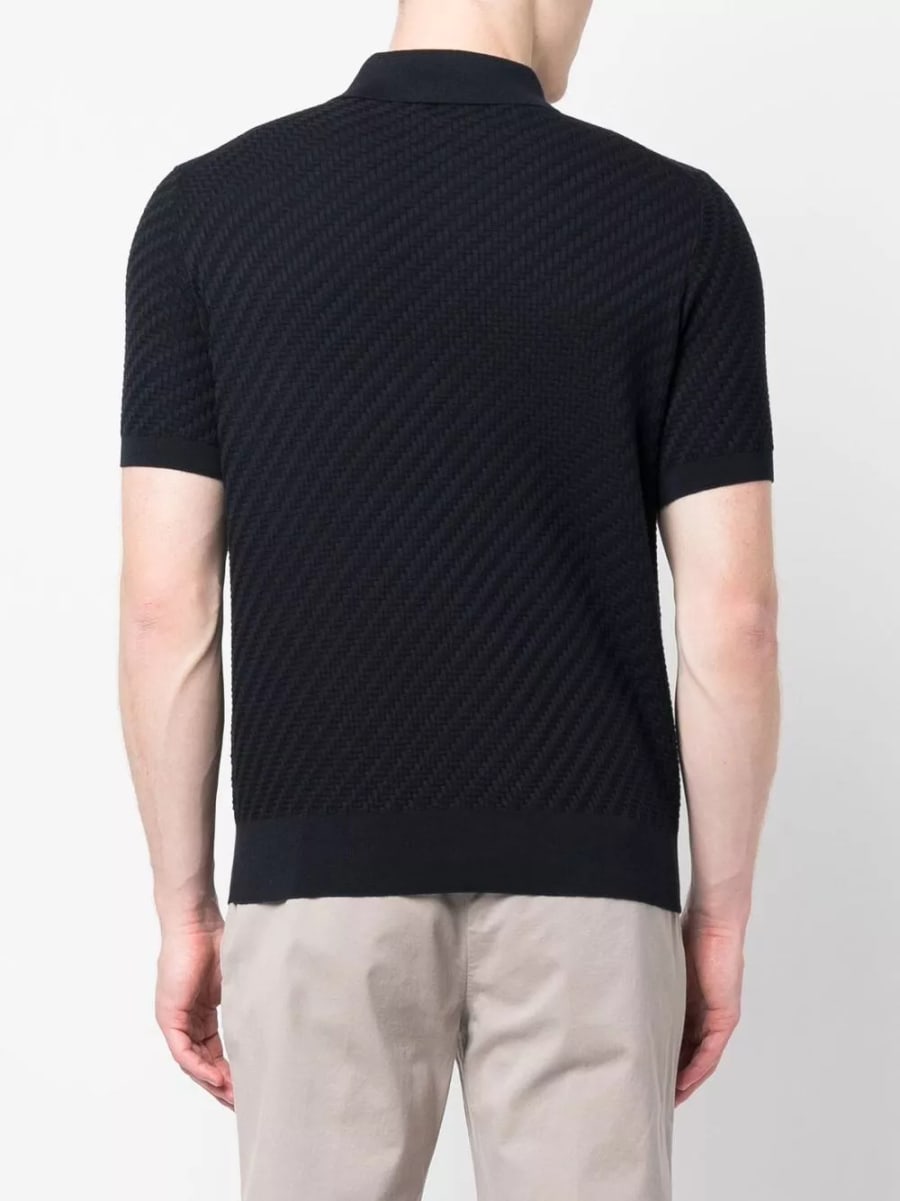 Brioni la polo in cashmere e cotone, view 2