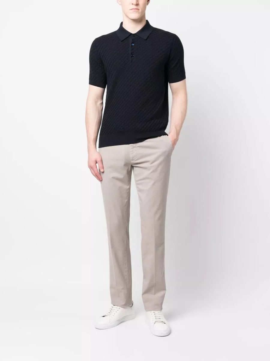 Brioni la polo in cashmere e cotone, view 5