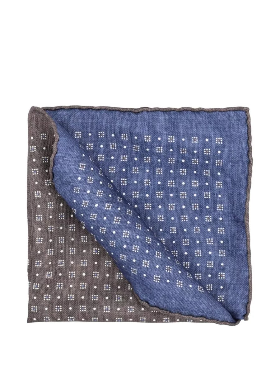 Brunello Cucinelli Pochette in seta stampata, view 3