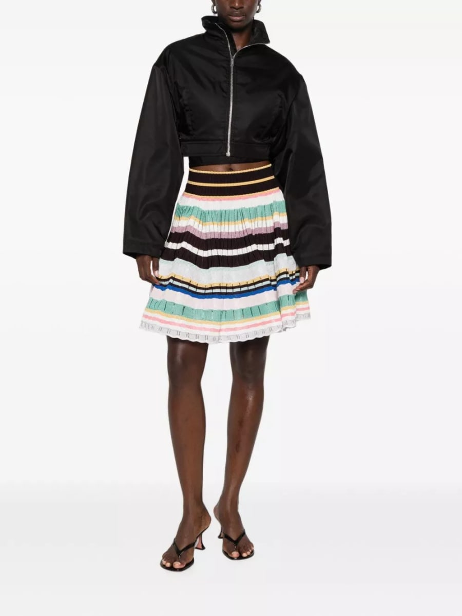Alaïa Gonna mini a righe, view 4