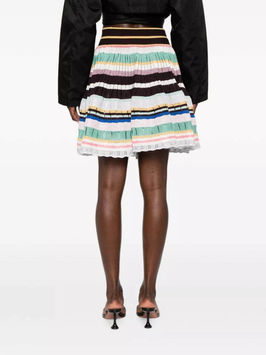 Alaïa Gonna mini a righe, view 5