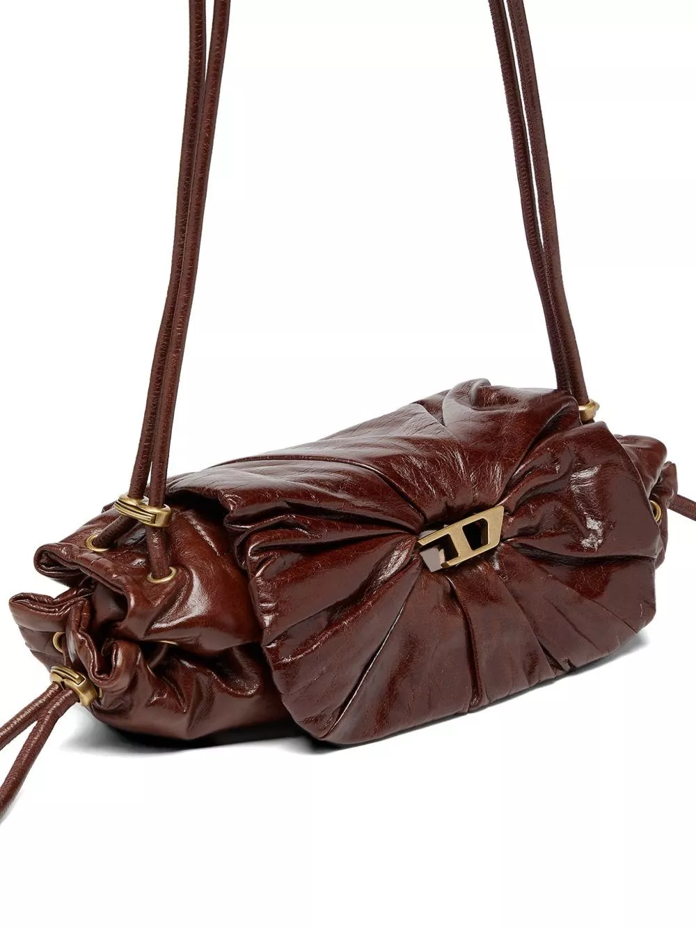 Diesel Borsa a spalla in pelle Scrunch, view 2