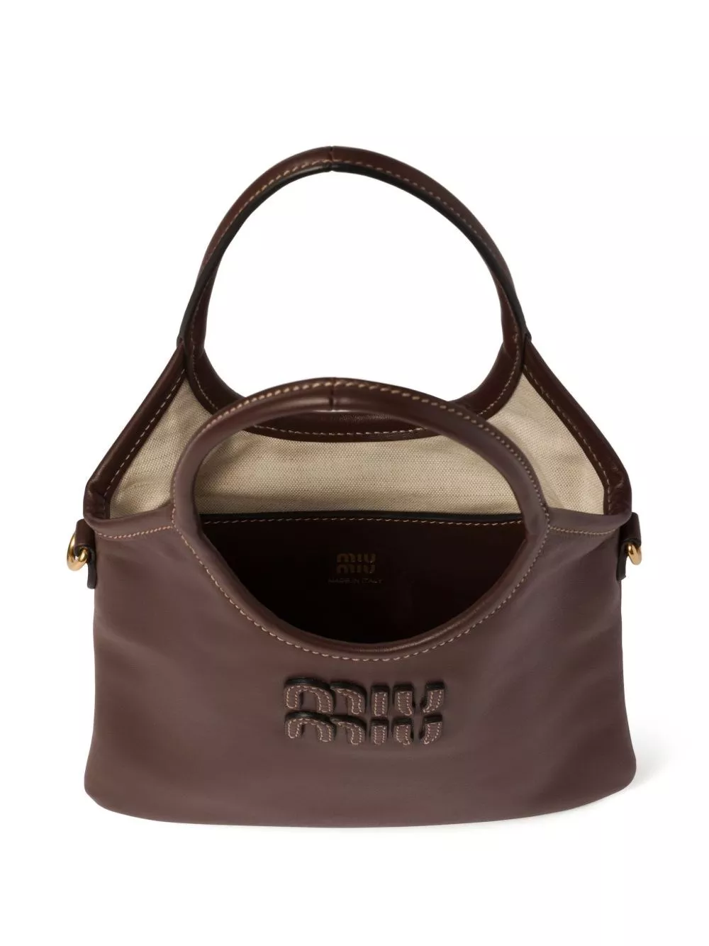 Miu Miu Borsa a mano mini in pelle Ivy, view 2