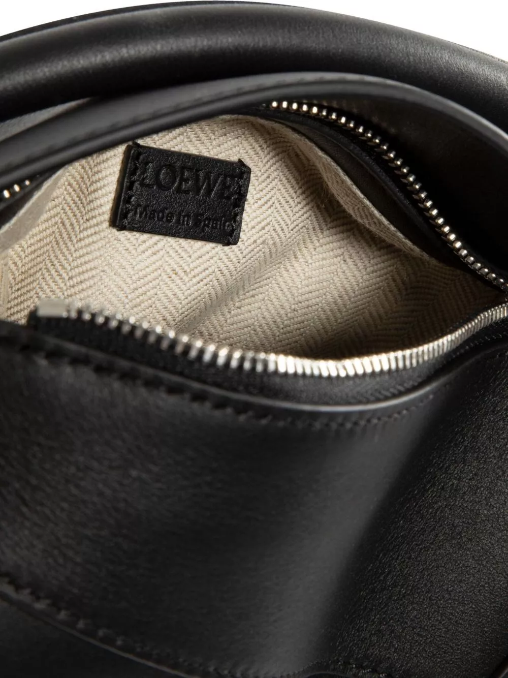 Loewe Borsa a mano mini in pelle Puzzle Edge, view 2