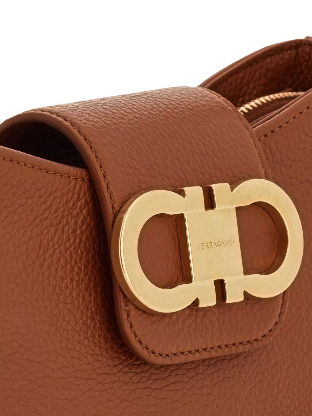 Ferragamo Pochette mini in pelle Double Gancini, view 2