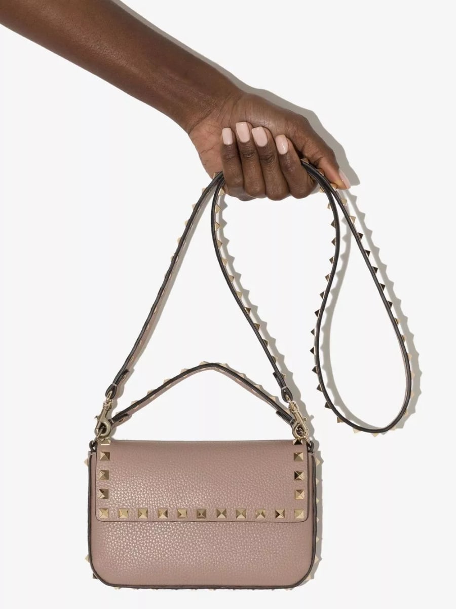 Valentino Garavani Borsa mini in pelle Rockstud, view 5