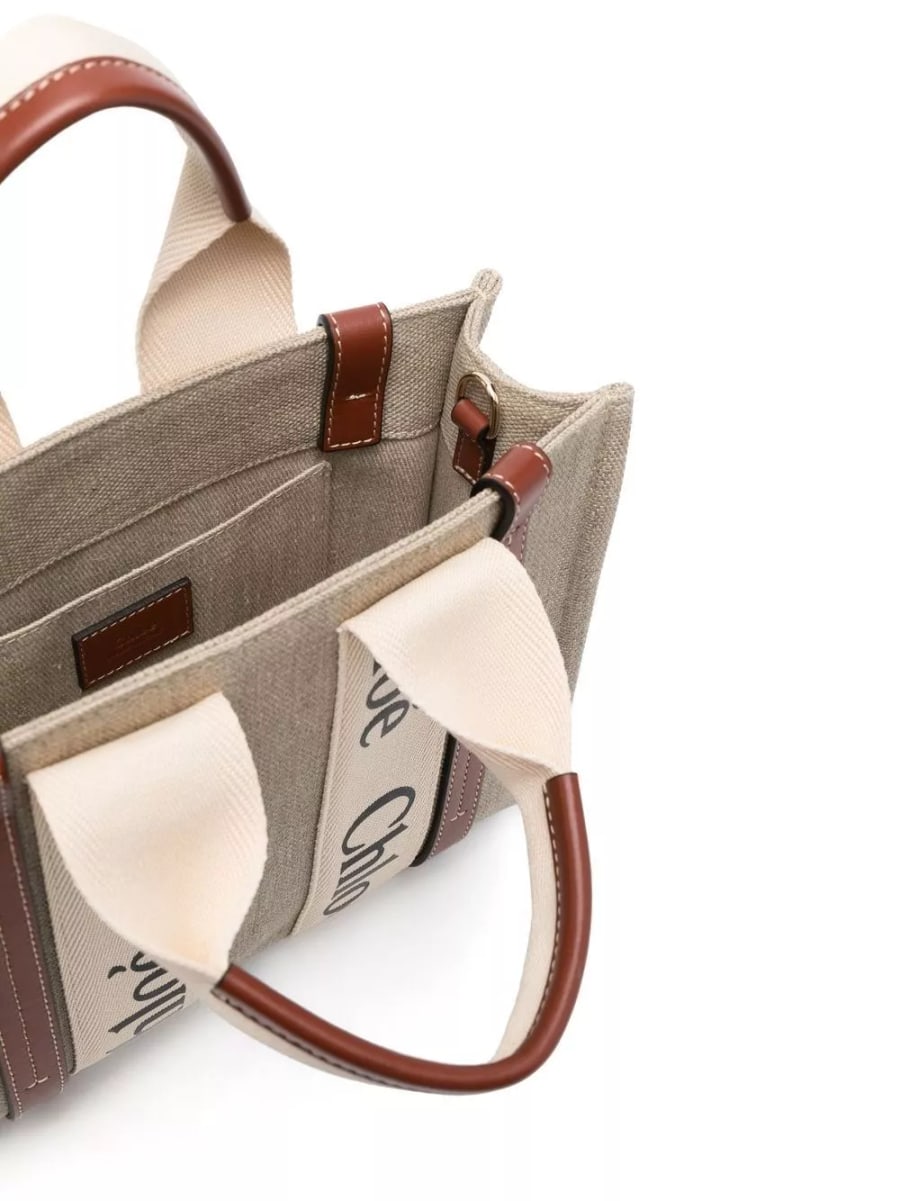 Chloé Tote Bag Woody in canvas piccolo, view 5