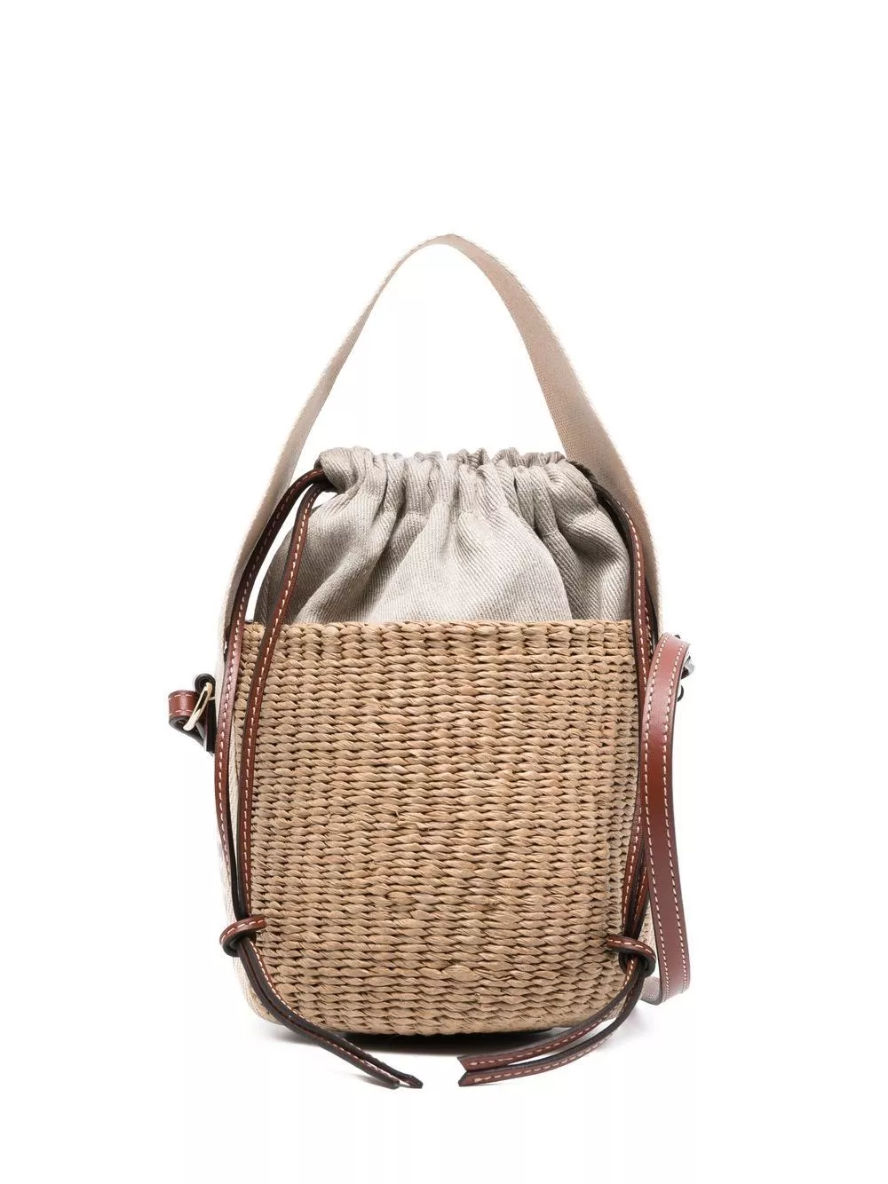 Chloé Borsa a secchiello in paglia Woody small