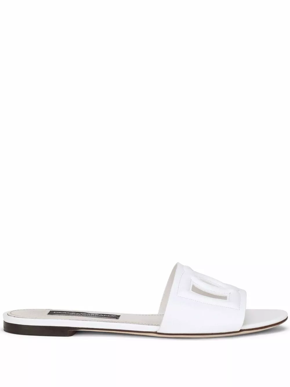Dolce & Gabbana Sandali piatti in pelle DG Logo