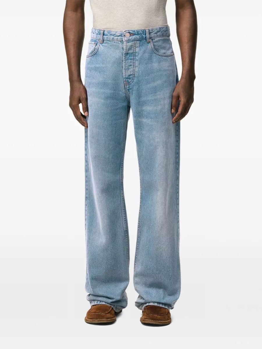 AMI Paris Jeans a gamba larga, view 4