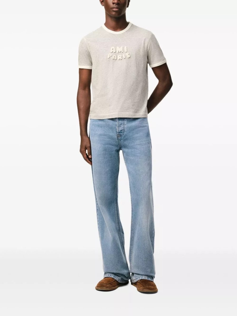 AMI Paris Jeans a gamba larga, view 6