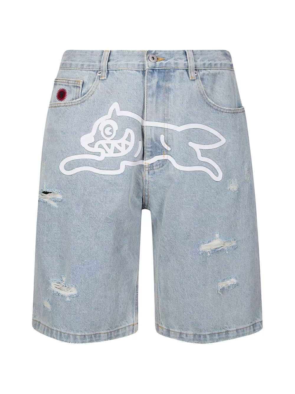 Icecream Shorts in denim Running Dog
