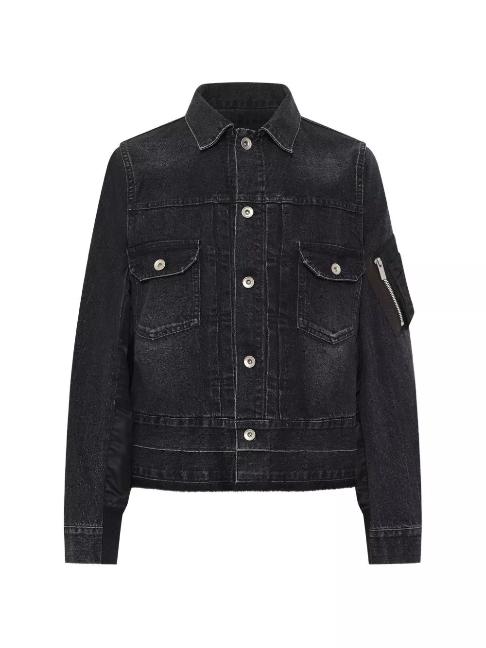 Sacai Giacca blouson in denim e nylon