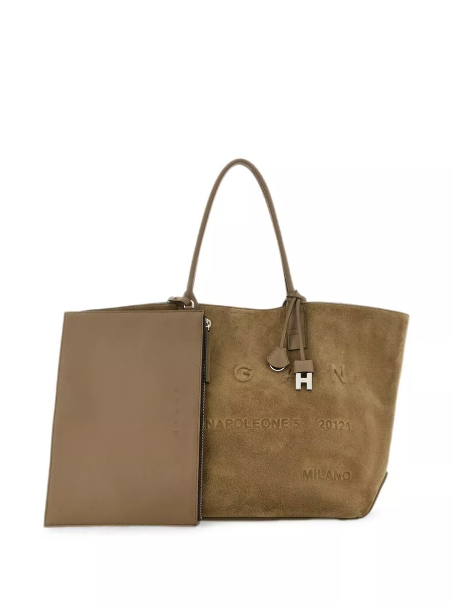 Hogan Borsa tote in pelle media Address, view 4