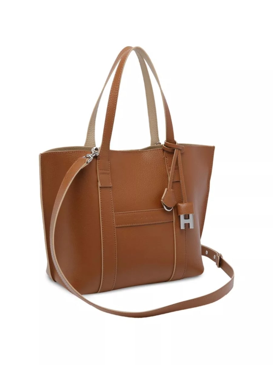 Hogan Borsa Tote in pelle Script, view 4