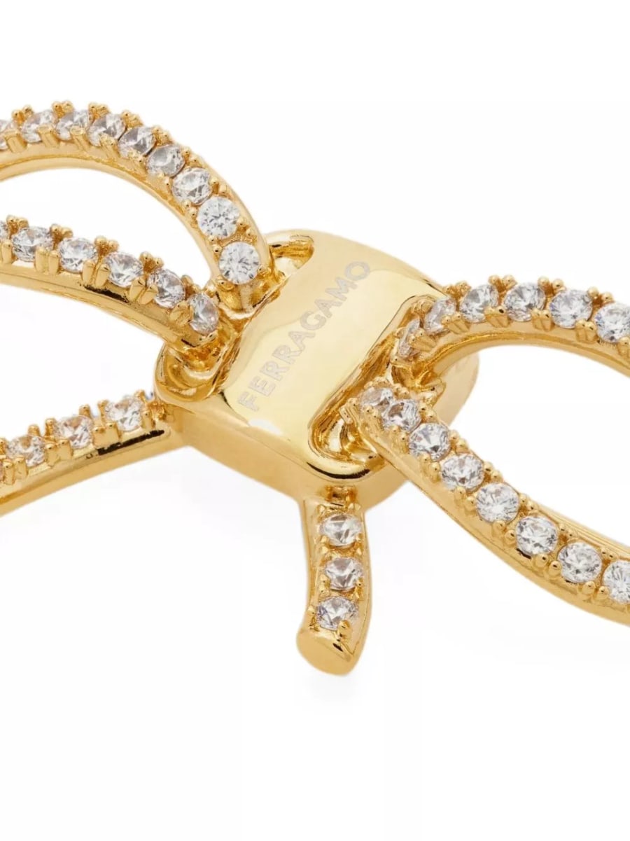 Ferragamo Spilla Bow Strass, view 3