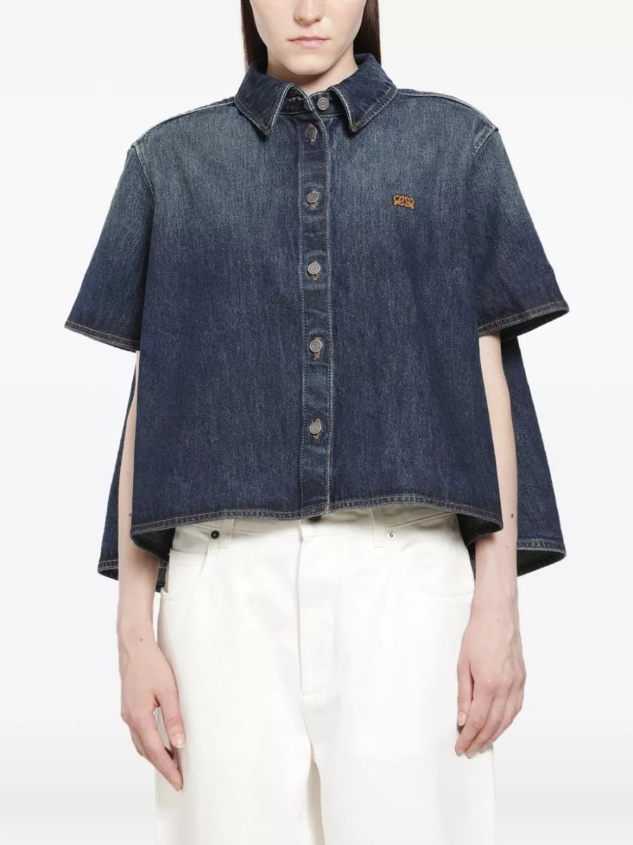Loewe Camicia trapezoidale in denim