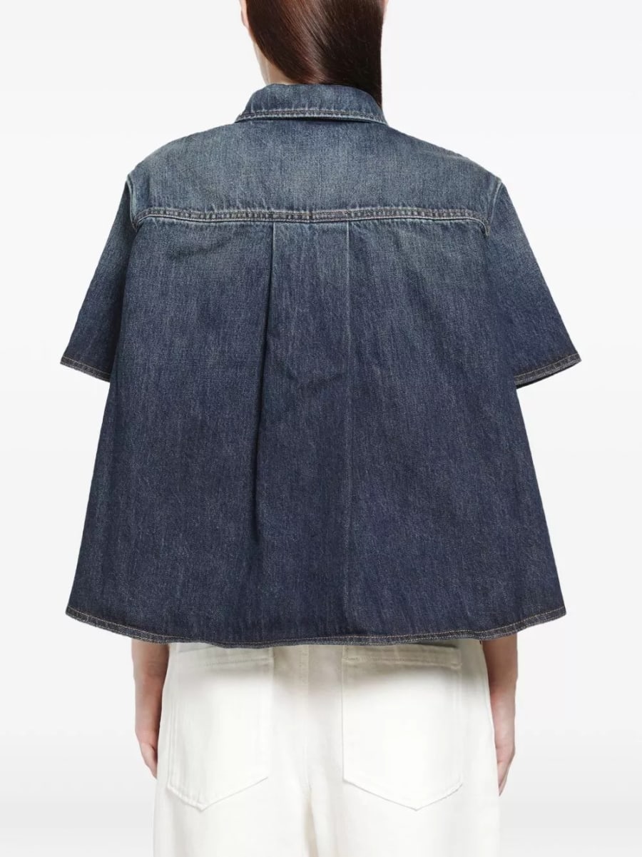 Loewe Camicia trapezoidale in denim, view 3