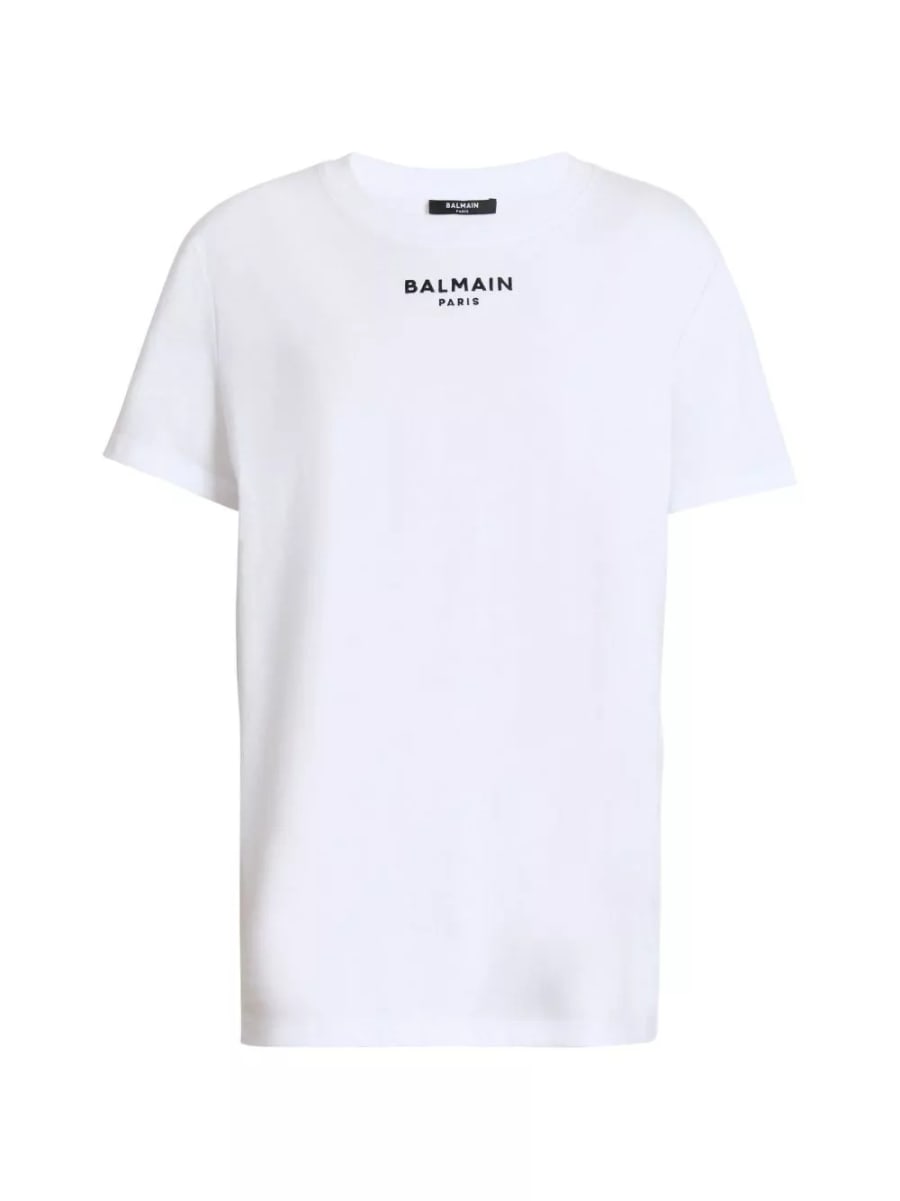 Balmain T-shirt in cotone con logo