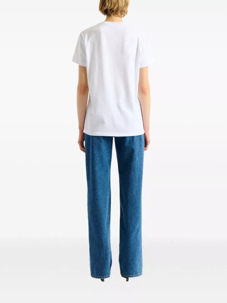 Balmain T-shirt in cotone con logo, view 4