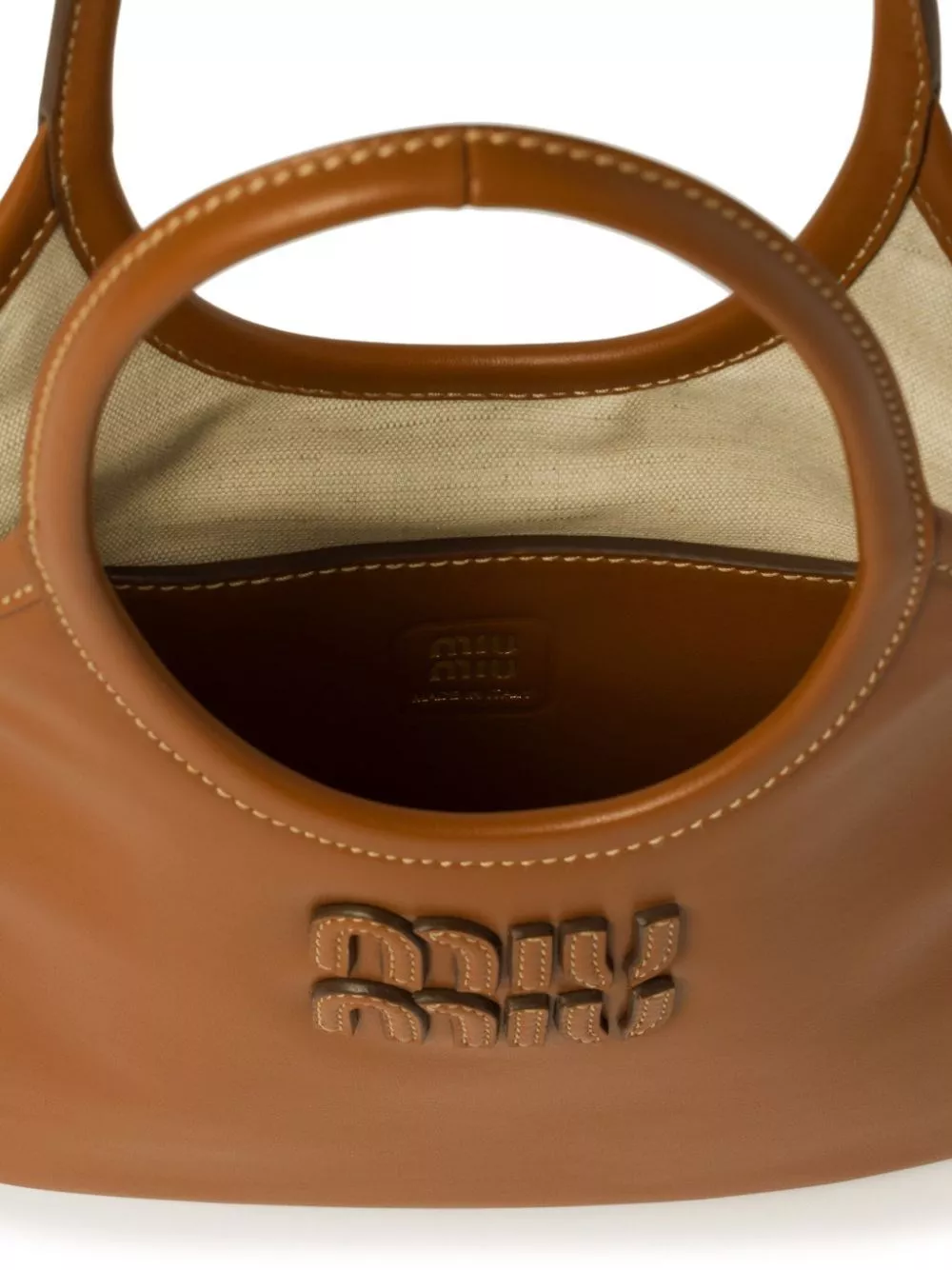 Miu Miu Borsa a mano mini in pelle Ivy, view 2