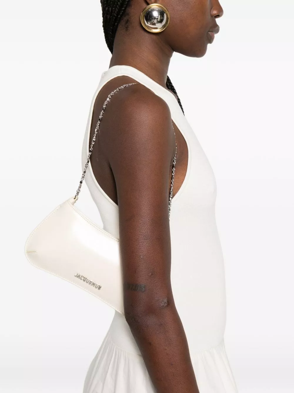 Jacquemus Le Petit Bisou Chaine borsa a spalla in pelle, view 2
