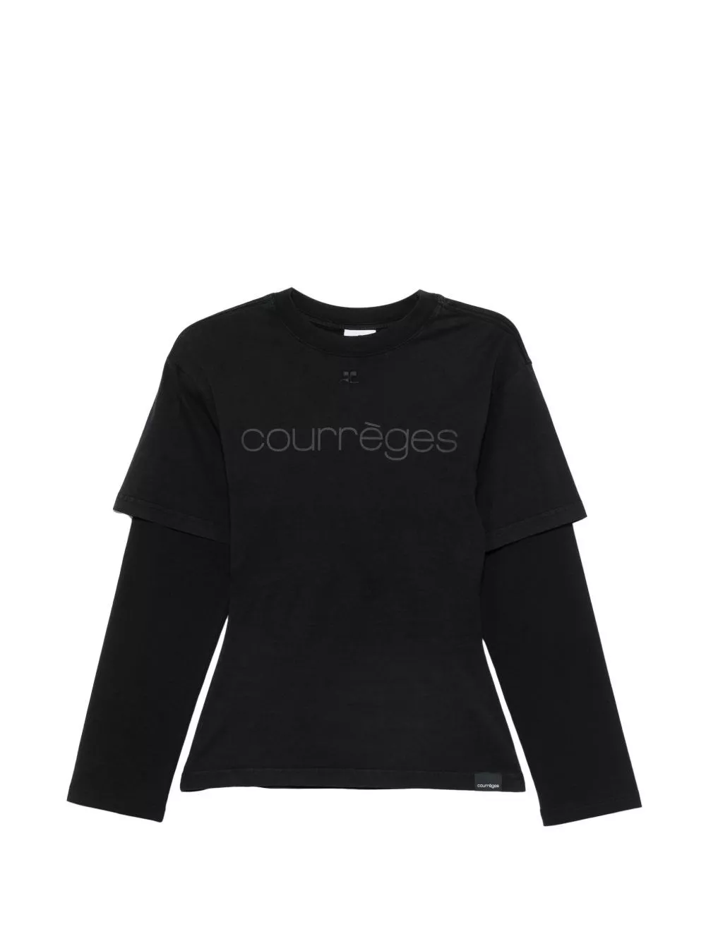 Courrèges T-shirt in cotone stratificato