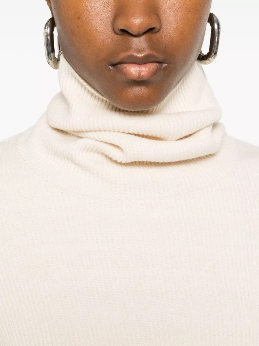 Brunello Cucinelli Maglione dolcevita in cashmere e lana, view 3