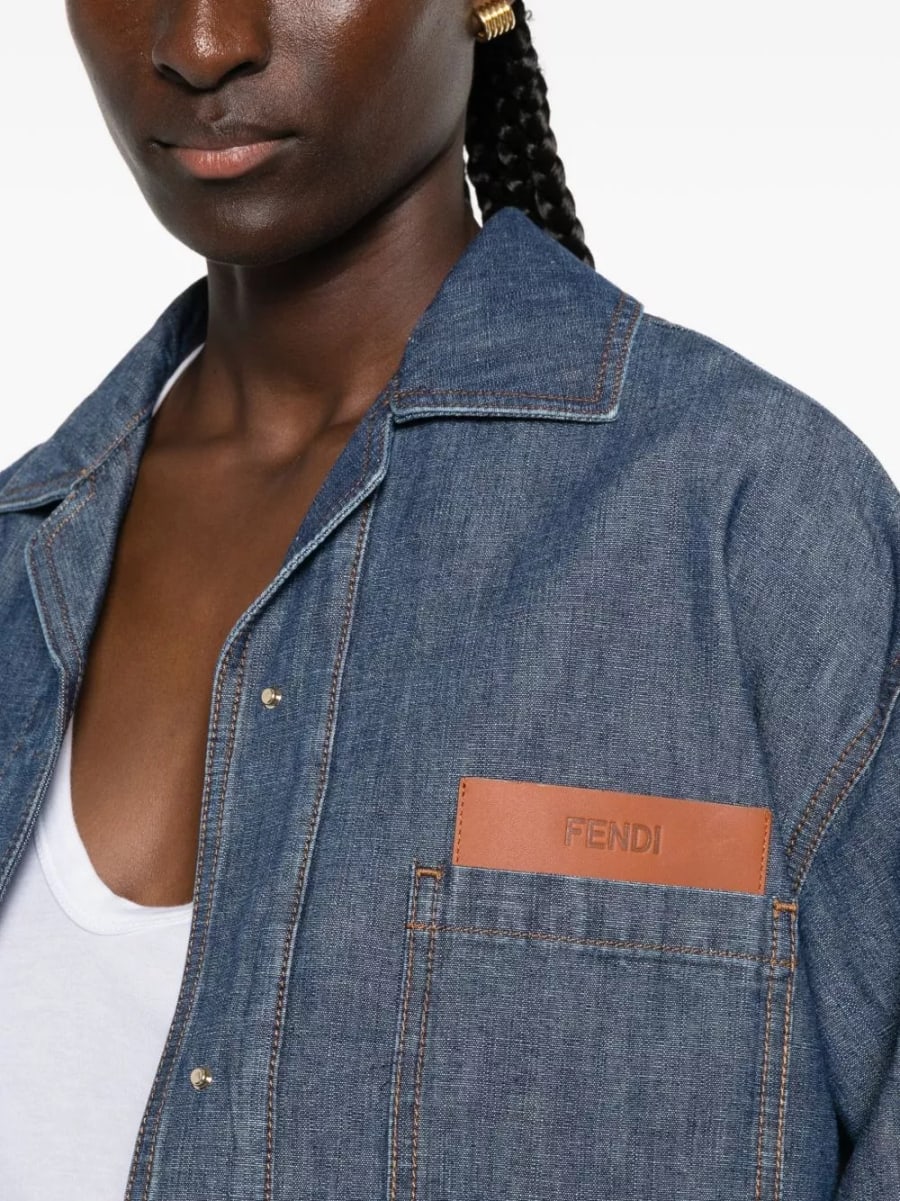 Fendi Giacca in denim, view 3