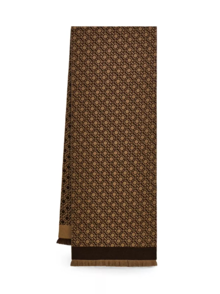 Ferragamo Sciarpa in lana Gancini