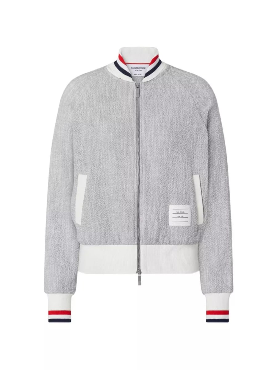 Thom Browne Giacca bomber in cotone Rwb
