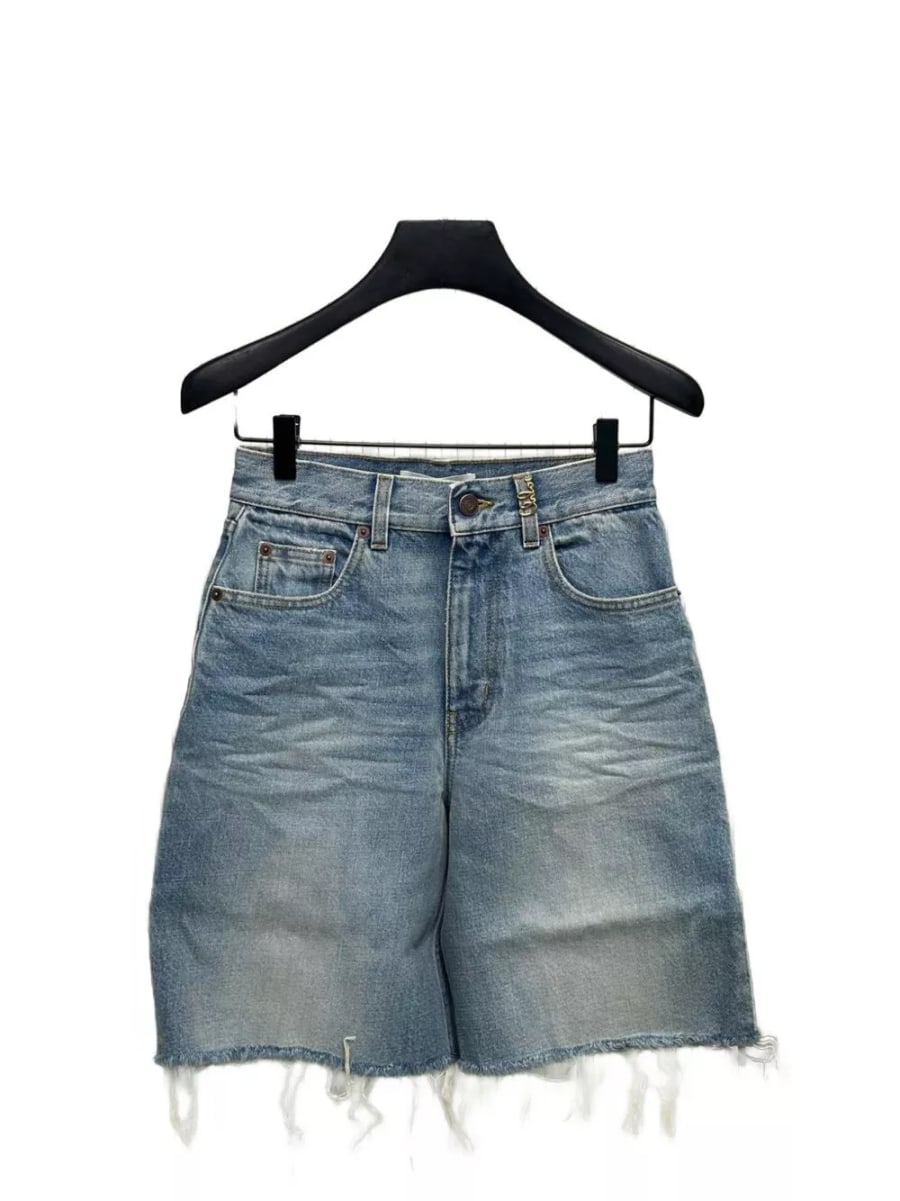 Chloé Bermuda in denim, view 2