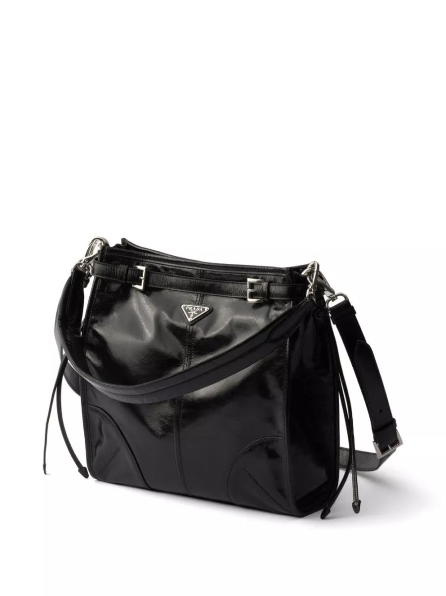 Prada Borsa a tracolla in pelle, view 4