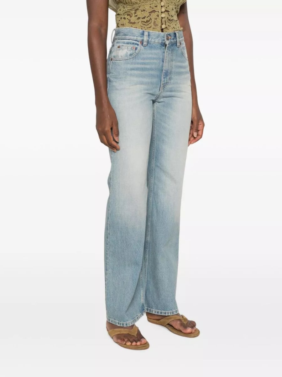 Chloé Jeans in denim a gamba svasata, view 4