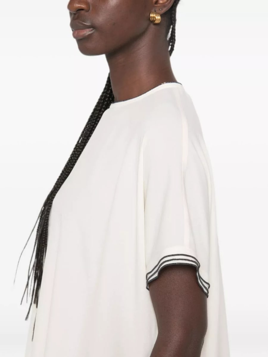 Fabiana Filippi Top in misto seta, view 4