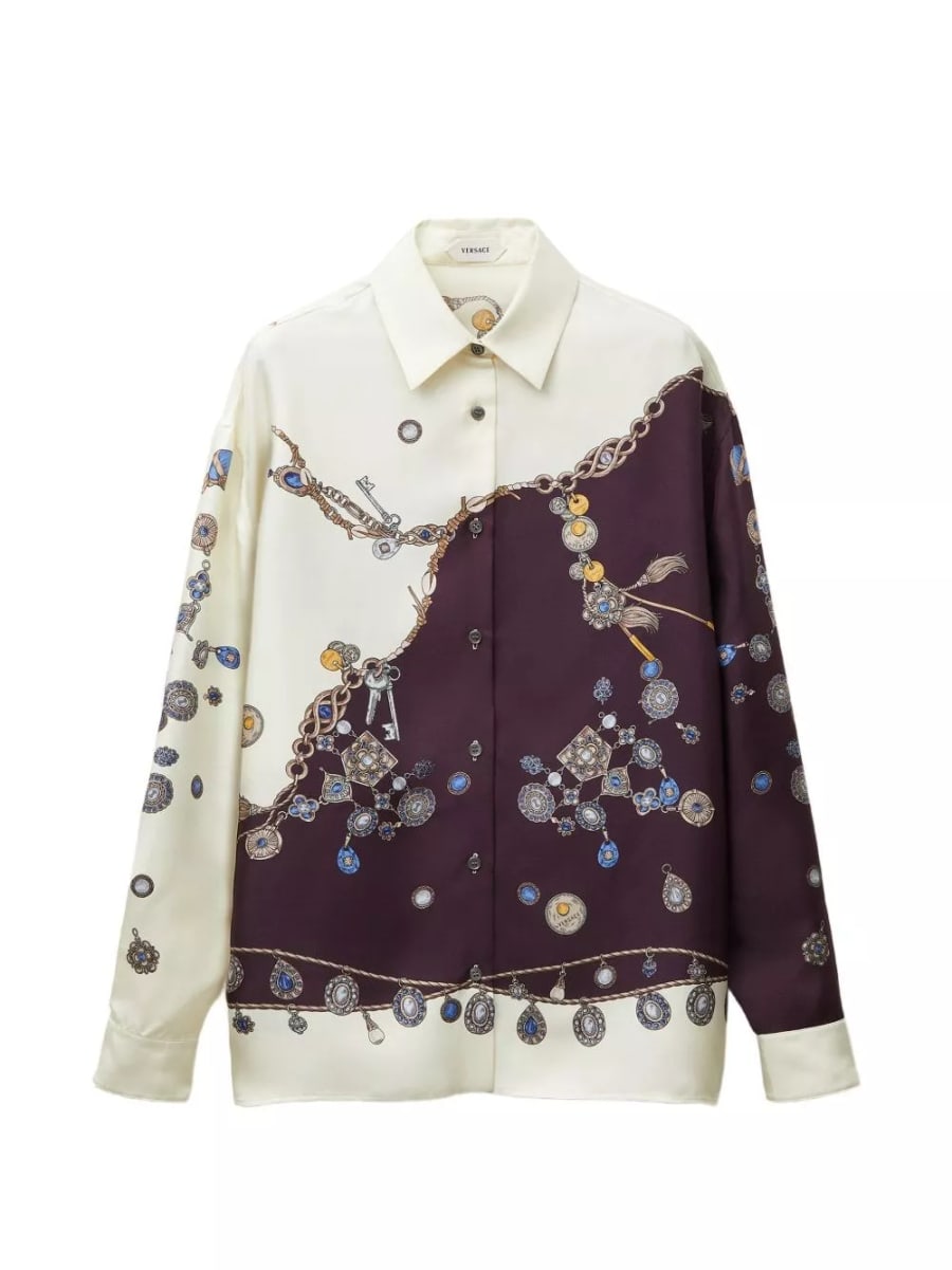 Versace Camicia in seta stampata