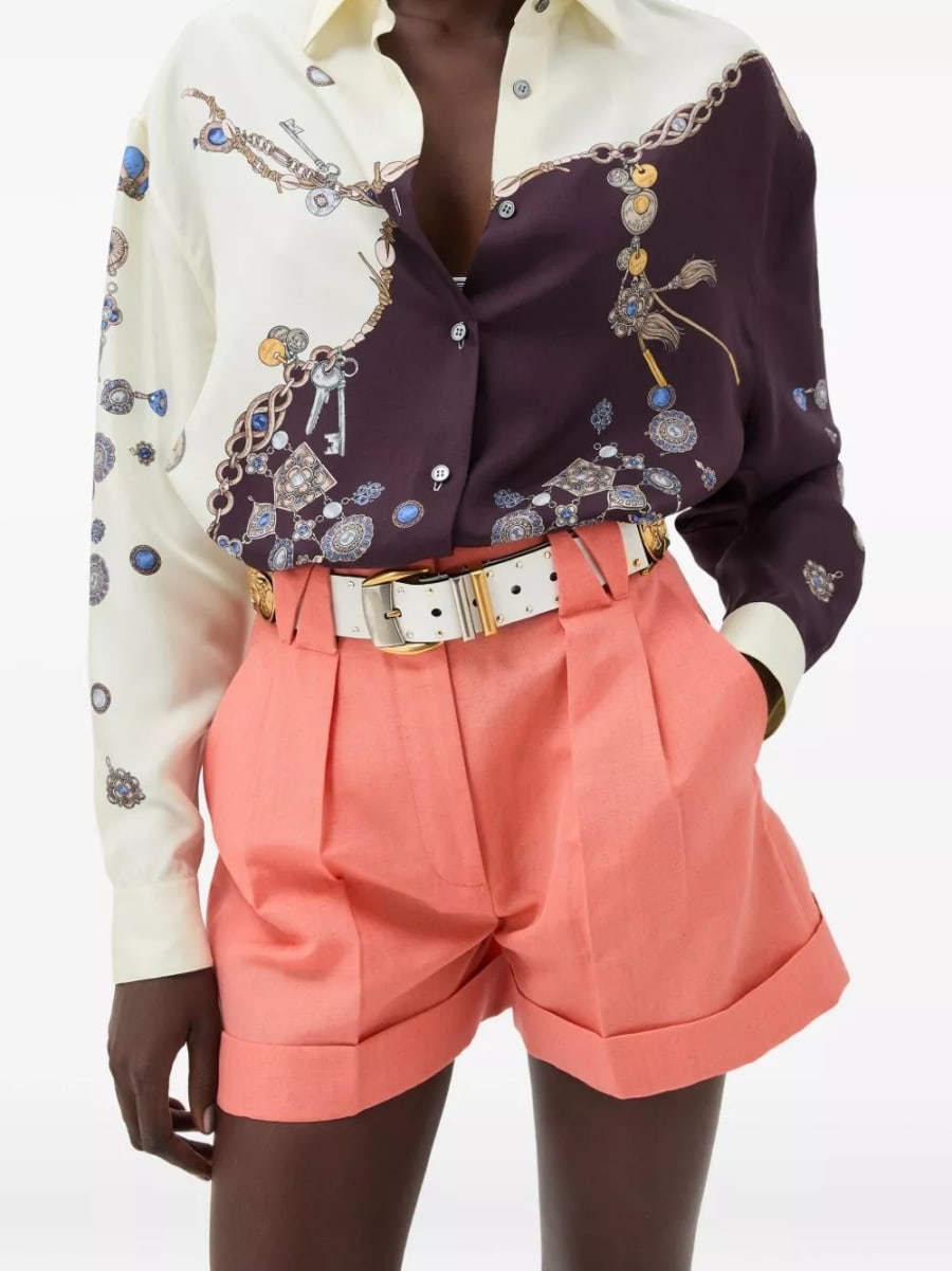 Versace Camicia in seta stampata, view 4