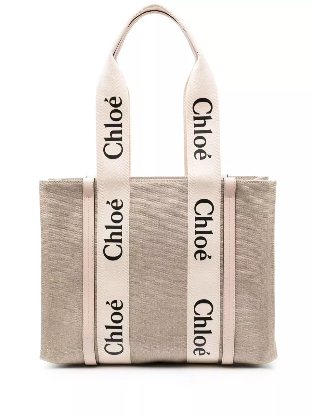 Chloé Borsa medium Woody in canvas